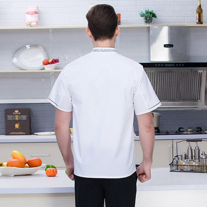 Hotel Chef Uniform Short-sleeved Overalls Restaurant