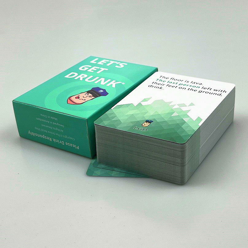 English Let's Get Drunk Party Board Games Card