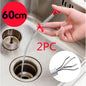 60CM Sewer Spring Pipe Dredging Tool Household Hair Cleaner Drain Clog Remover Cleaning Tools Household For Kitchen Sink Kitchen Gadgets