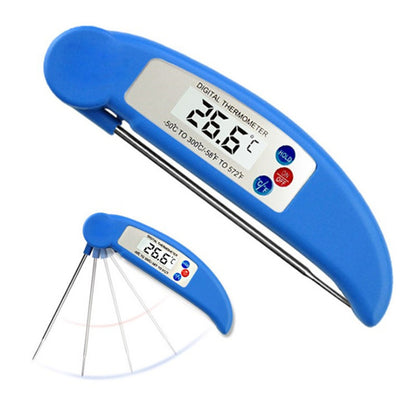 Folding food thermometer