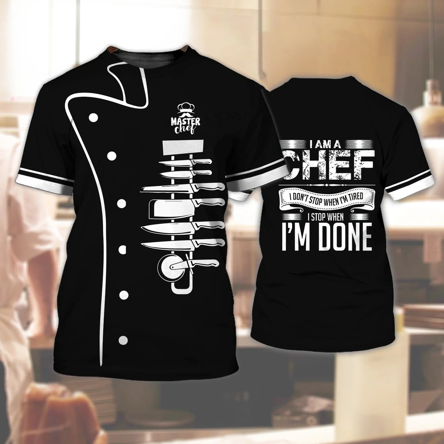 Men's Chef Role Play Printed T-shirt