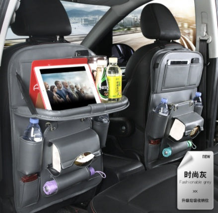 Car Storage Bag Multifunction Seat Back Tray Hanging Bag Waterproof Car Organizer Automotive Interior Accessories