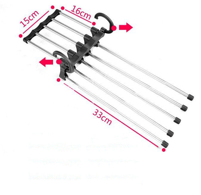 5 In 1 Wardrobe Hanger Multi-functional Clothes Hangers Stainless Steel Magic Wardrobe Clothing Hangers For Clothes Rack