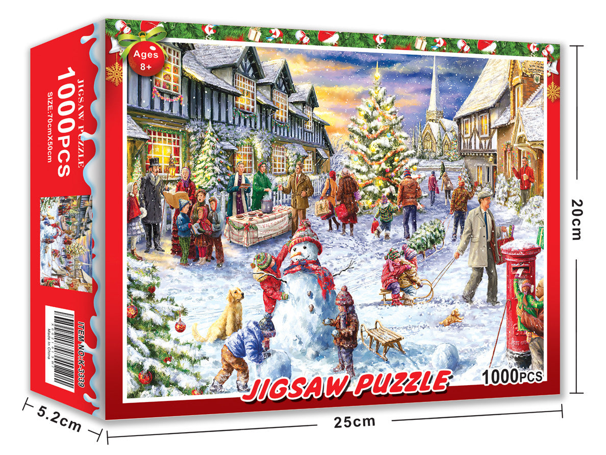 Christmas scene jigsaw puzzle.