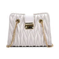 Pleated chain handbag