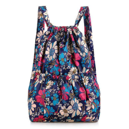 Simple Printed Backpack Drawstring Pocket