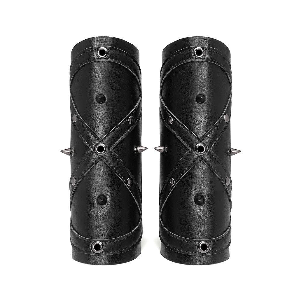 Punk PU Leather Nightclub Wristband Cosplay Arm Sleeve