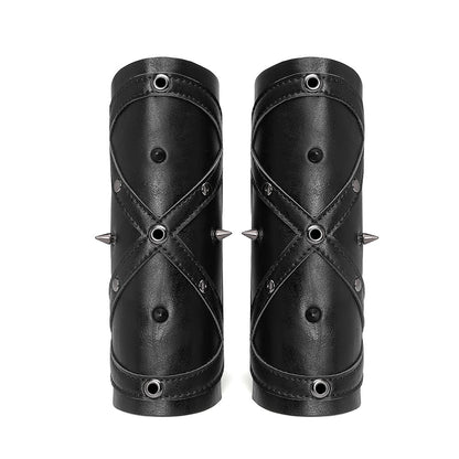 Punk PU Leather Nightclub Wristband Cosplay Arm Sleeve