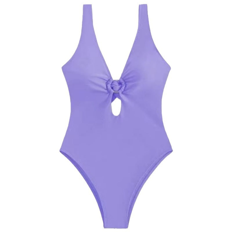 Solid Color Bikini Swimsuit Beach Apparel