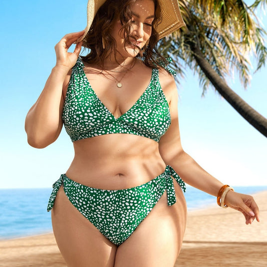 New Lace-up Bikini Swimsuit Sexy Waist Plus Size