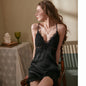 Summer With Chest Pad Ice Silk Underwear Night Gown