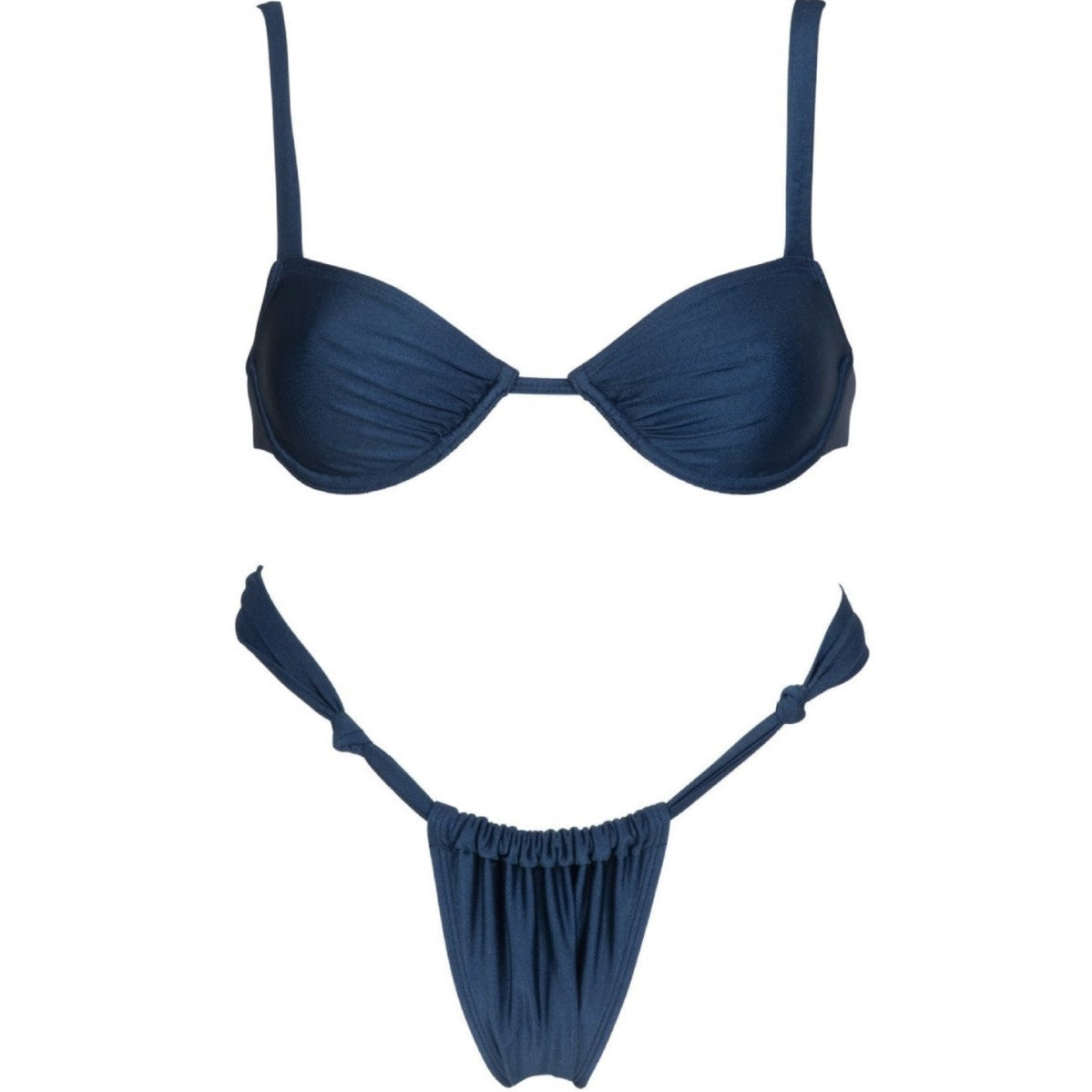 Women's Solid Color Nylon Bikini Suit With Steel Bracket