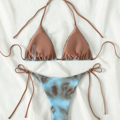 Women's Two-piece Swimsuit Sexy Lacing Three-point Bikini