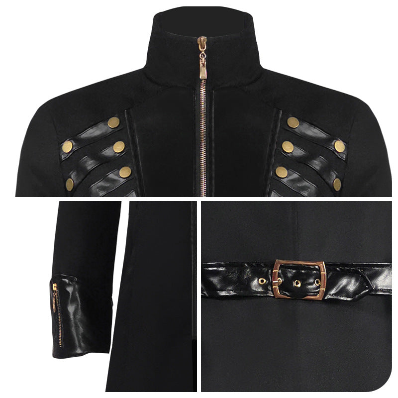 Medieval Gothic Mid-length Coat Cosplay Clothing