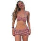 Summer Swimsuit Women's European And American Plaid Split High Waist Bikini Women