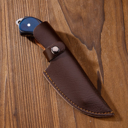 Blue Carved Fruit Knife Hunting Knife