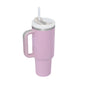 40 Oz Tumbler With Handle Straw Insulated, Stainless Steel Spill Proof Vacuum Coffee Cup Tumbler With Lid Tapered Mug Gifts Suitable For Car Gym Office Travel