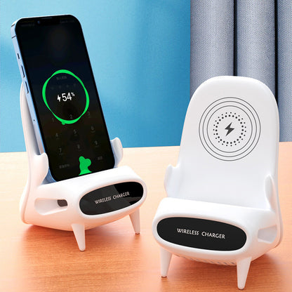 Portable Mini Chair Charger Desk Mobile Phone Holder Wireless 10W Fast Charge Special Gift