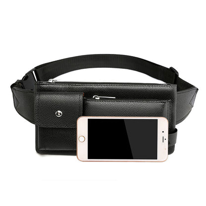 Men's Belt Bag Classic Solid Color Waist Bag Outdoor Leisure Travel Fanny Pack Purse