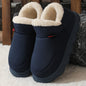 Winter Plush Cotton Shoes Women Men Warm Suede House Shoes For Parents Solid Color Thick-soled Garden Shoes Outdoor