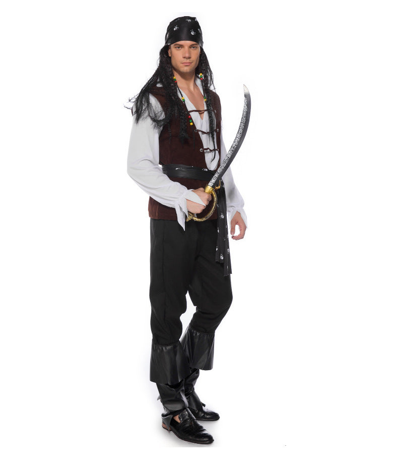 Men's Cosplay Clothes Halloween Pirates Of The Caribbean Clothing