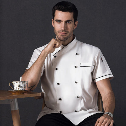 Fashion Summer Chef Clothes Short Sleeve Workwear