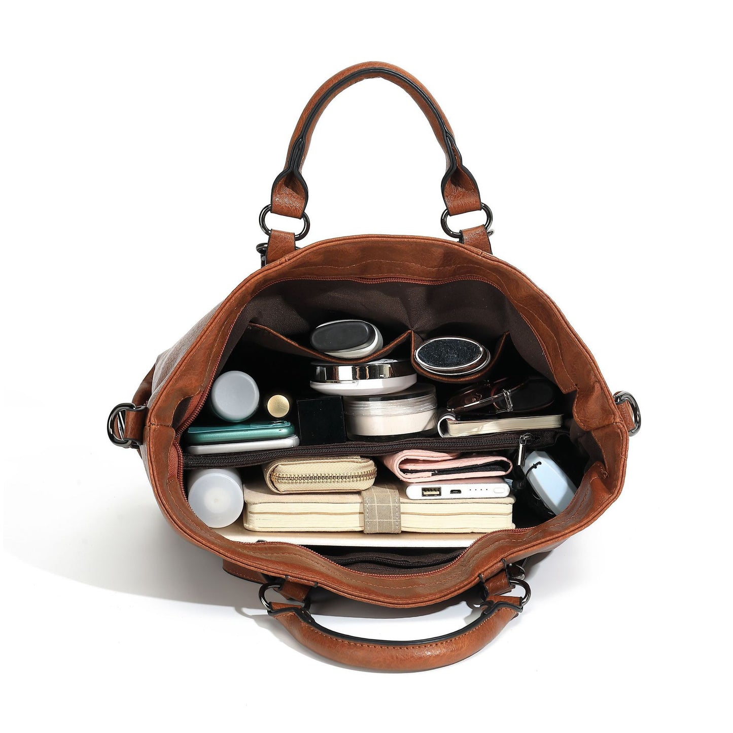 Soft Leather Large Capacity Totes One-shoulder Portable Purse