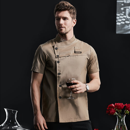 Hotel Chef Overalls Men's Short-sleeved Shirt