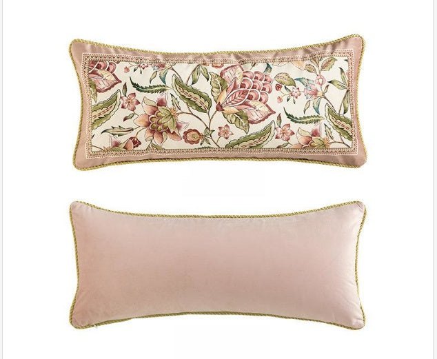 Pillows with floral designs