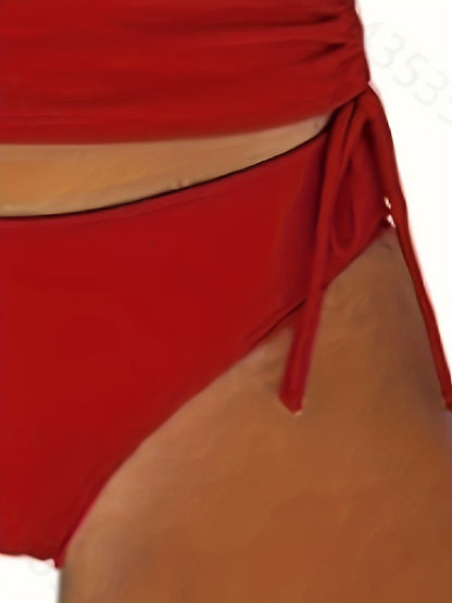 Women's Two-piece Casual Swimsuit Red