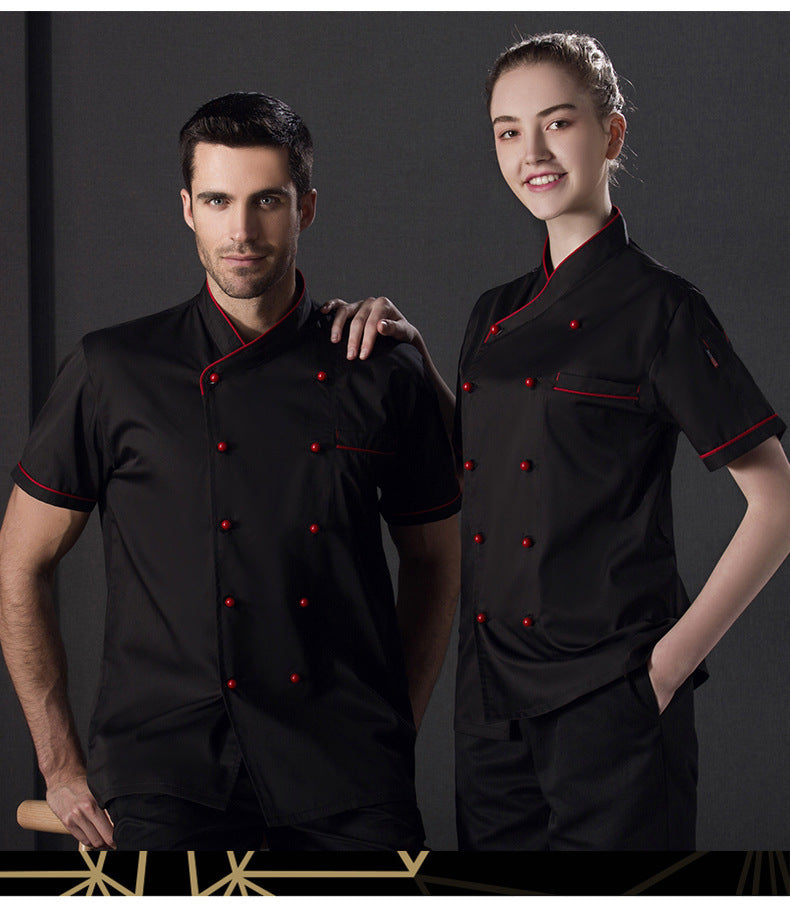 Fashion Summer Chef Clothes Short Sleeve Workwear