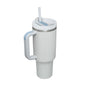 40 Oz Tumbler With Handle Straw Insulated, Stainless Steel Spill Proof Vacuum Coffee Cup Tumbler With Lid Tapered Mug Gifts Suitable For Car Gym Office Travel