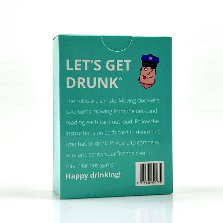 English Let's Get Drunk Party Board Games Card