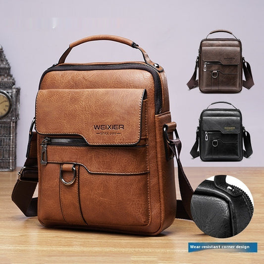 Men's Messenger Bag One Shoulder Retro Business Backpack