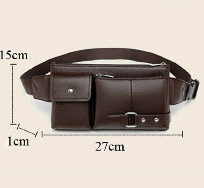 Men's Belt Bag Classic Solid Color Waist Bag Outdoor Leisure Travel Fanny Pack Purse