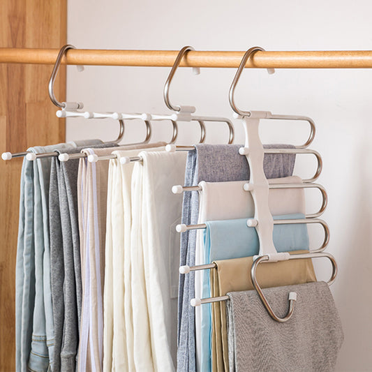 5 In 1 Wardrobe Hanger Multi-functional Clothes Hangers Stainless Steel Magic Wardrobe Clothing Hangers For Clothes Rack