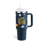 40 Oz Tumbler With Handle Straw Insulated, Stainless Steel Spill Proof Vacuum Coffee Cup Tumbler With Lid Tapered Mug Gifts Suitable For Car Gym Office Travel
