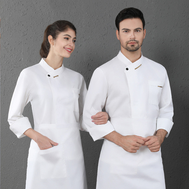 Chef Clothes Long Sleeved Catering Kitchen Coverall