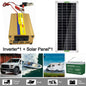 220W Inverter100W Solar Panel Kit USB Battery Charger Convert AC,DC Outdoor USA