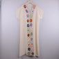 Hook Flower Stitching Irregular Slit Sun Protection Beach V-neck Dress