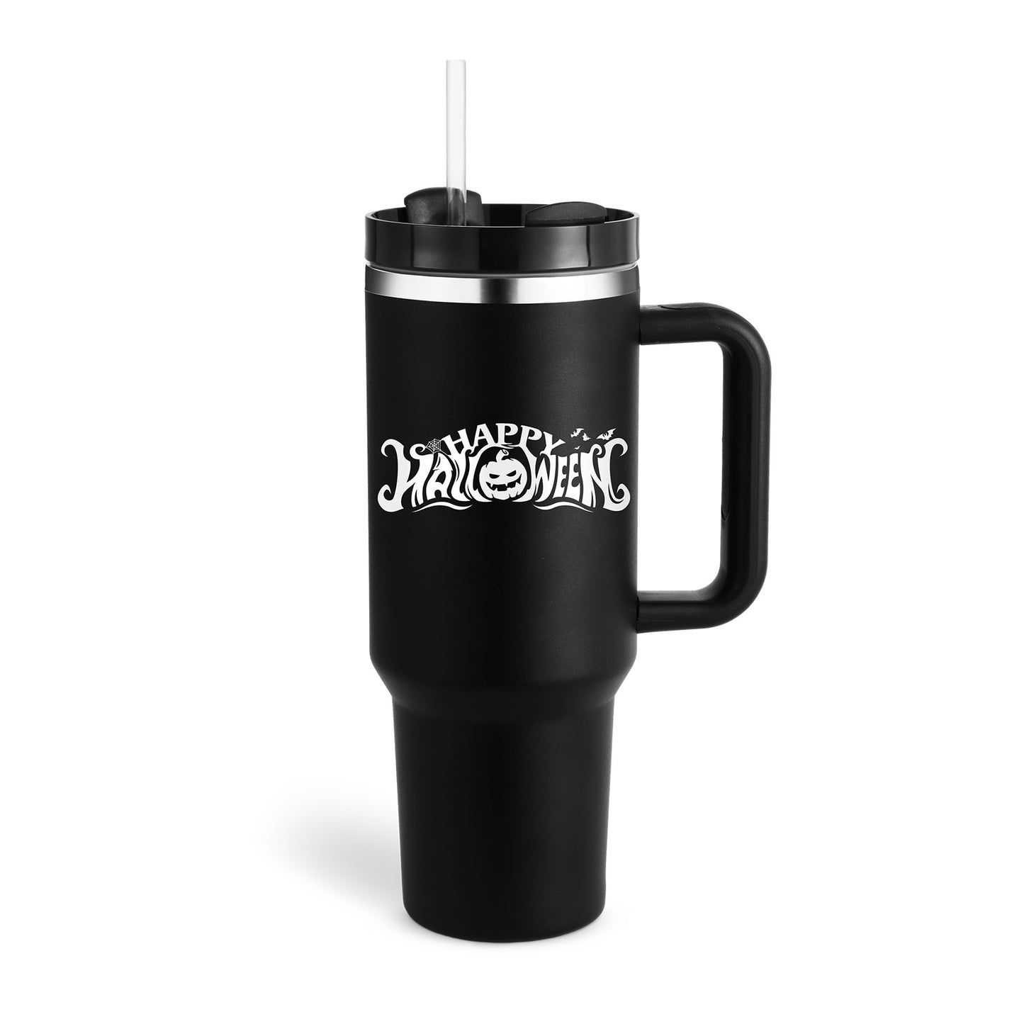 40 Oz Tumbler With Handle Straw Insulated, Stainless Steel Spill Proof Vacuum Coffee Cup Tumbler With Lid Tapered Mug Gifts Suitable For Car Gym Office Travel