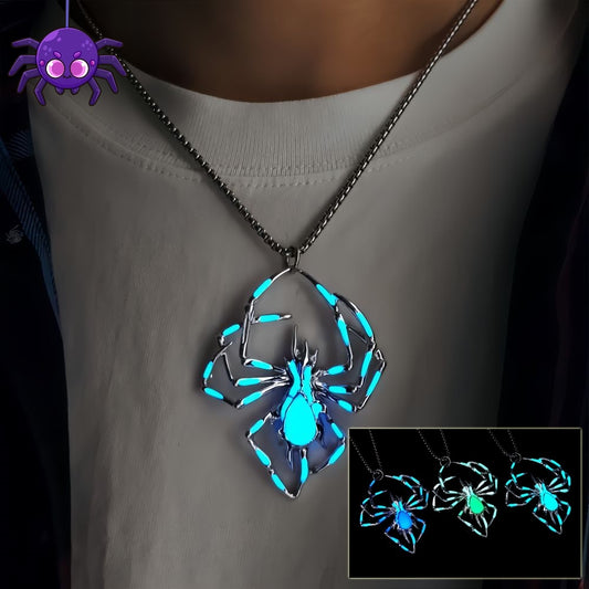 Creative Luminous Spider Necklace Jewelry Glowing Night Fluorescence