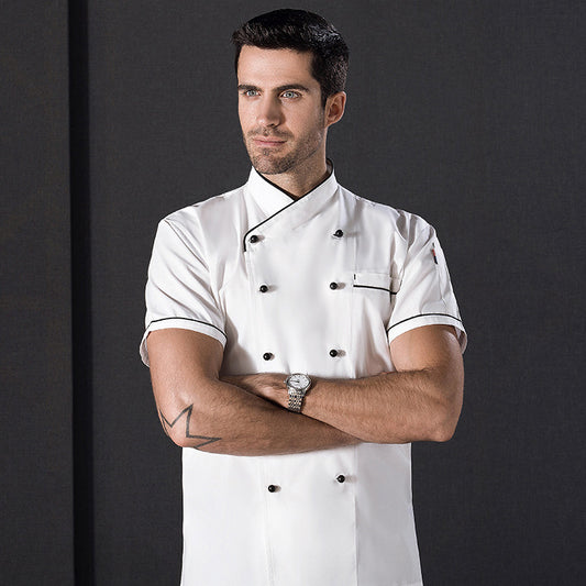 Fashion Summer Chef Clothes Short Sleeve Workwear