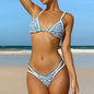 Swimsuit Floral Totem Split Sexy Bikini Beach Vacation Triangle Swimsuit
