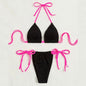 Halter Lace-up Split Swimsuit For Women Bikini