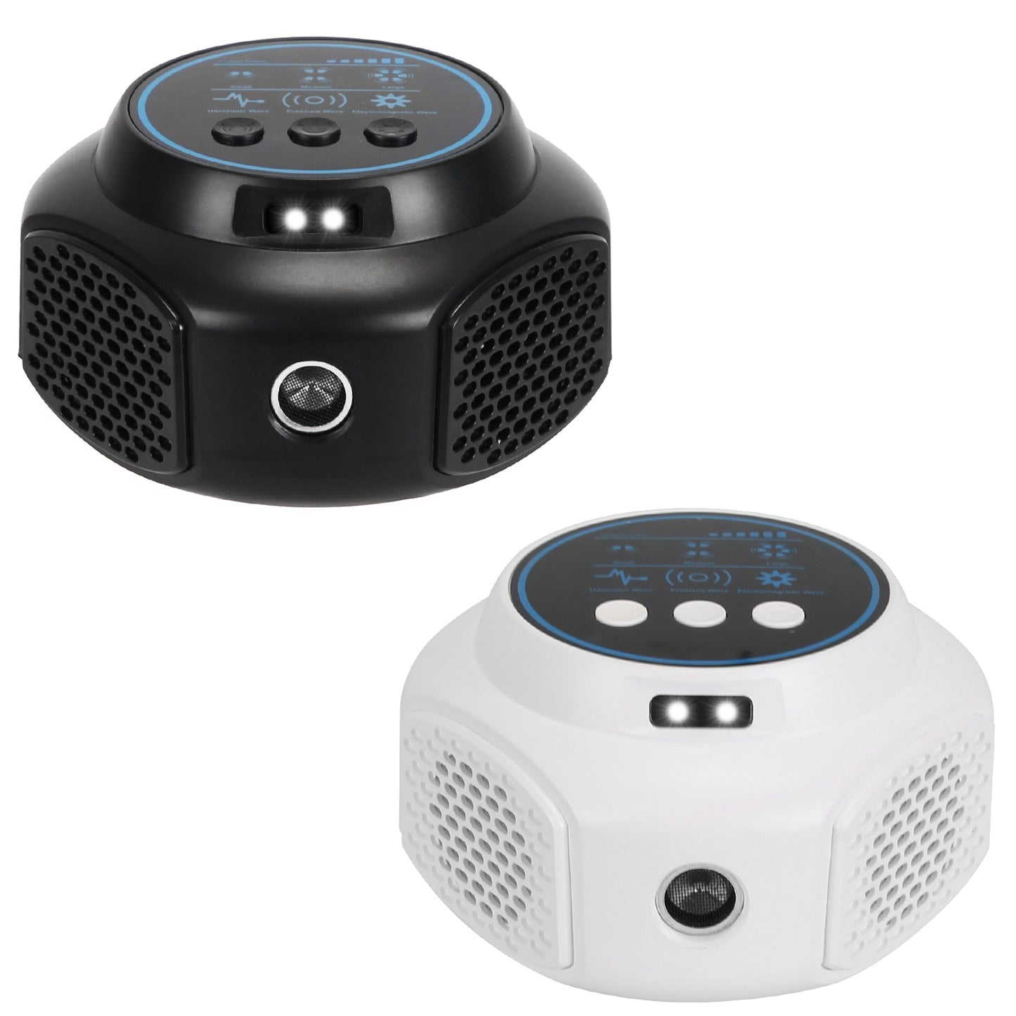 1Pc 360 Degree Ultrasonic Mice Repellent Indoor Rodent Repeller Rat Squirrel Rodent Chaser With 3 Modes 2 Strobe Lights For Kitchen Warehouse