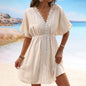 Ice Silk Cloth Lace Stitching Beach Dress Bikini Swimsuit Cover