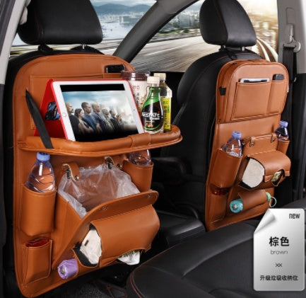 Car Storage Bag Multifunction Seat Back Tray Hanging Bag Waterproof Car Organizer Automotive Interior Accessories