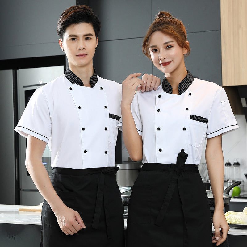 Summer Men's Chef Clothes Short Sleeve