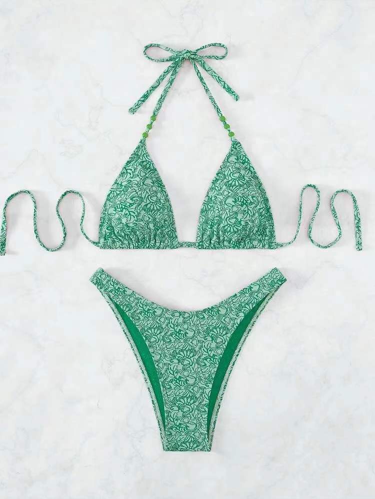 European And American Bikini Lanyard Halter For Women